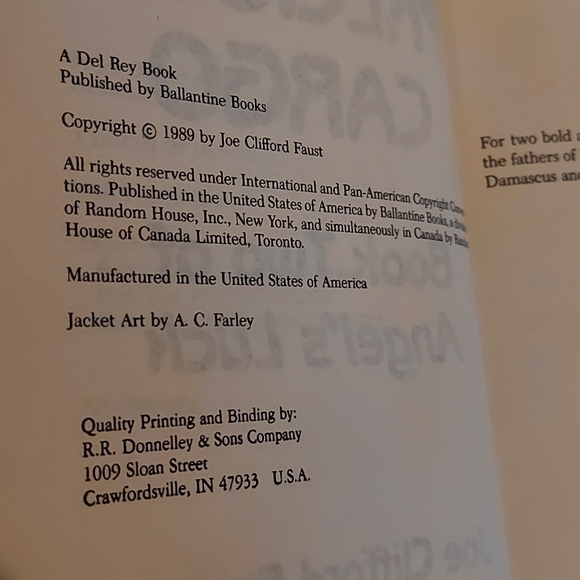 Vintage Hardcover Book- Precious Cargo by Joe Clifford Faust - Picture 3 of 4